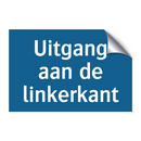 Uitgang aan de linkerkant & Uitgang aan de linkerkant & Uitgang aan de linkerkant