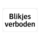 Blikjes verboden & Blikjes verboden & Blikjes verboden & Blikjes verboden & Blikjes verboden