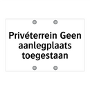 Privéterrein Geen aanlegplaats toegestaan & Privéterrein Geen aanlegplaats toegestaan