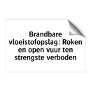 Brandbare vloeistofopslag: Roken en open vuur ten strengste verboden