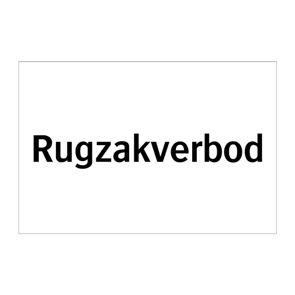 Rugzakverbod & Rugzakverbod & Rugzakverbod & Rugzakverbod & Rugzakverbod & Rugzakverbod