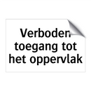 Verboden toegang tot het oppervlak & Verboden toegang tot het oppervlak