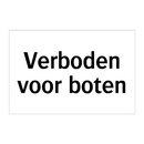 Verboden voor boten & Verboden voor boten & Verboden voor boten & Verboden voor boten