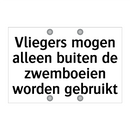 Vliegers mogen alleen buiten de zwemboeien worden gebruikt