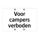 Voor campers verboden & Voor campers verboden & Voor campers verboden & Voor campers verboden