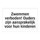Zwemmen verboden! Ouders zijn aansprakelijk voor hun kinderen
