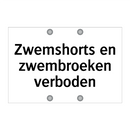 Zwemshorts en zwembroeken verboden & Zwemshorts en zwembroeken verboden
