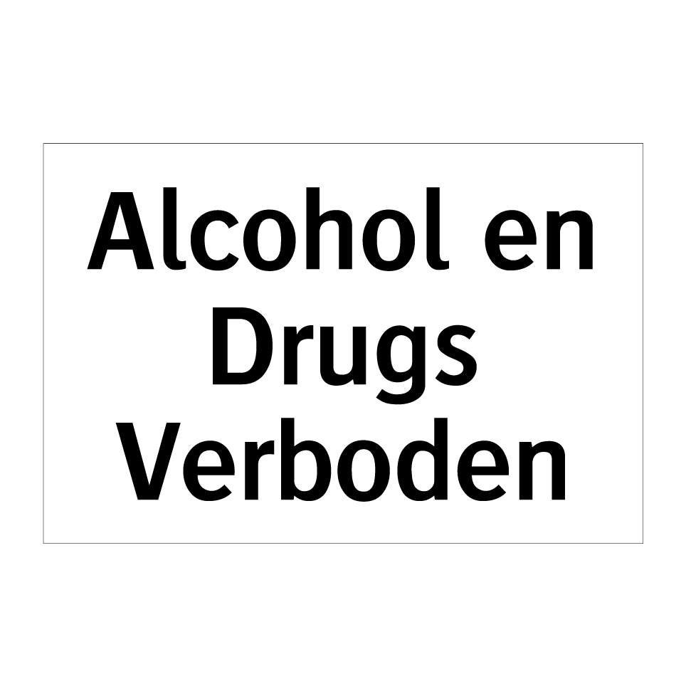 Koop Alcohol en Drugs Verboden bord | SignOnline | NL-P16