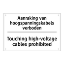 Aanraking van hoogspanningskabels /.../ - Touching high-voltage cables prohibited/.../