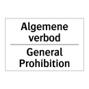 Algemene verbod - General Prohibition