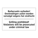 Barbecueën verboden! Overtredingen /.../ - Grilling prohibited! Violations /.../
