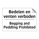 Bedelen en venten verboden - Begging and Peddling Prohibited/.../