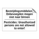 Bestrijdingsmiddelen: Onbevoegden /.../ - Pesticides: Unauthorized persons /.../