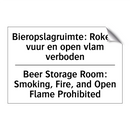 Bieropslagruimte: Roken, vuur /.../ - Beer Storage Room: Smoking, Fire, /.../