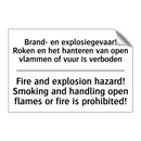 Brand- en explosiegevaar! Roken /.../ - Fire and explosion hazard! Smoking /.../