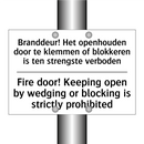 Branddeur! Het openhouden door /.../ - Fire door! Keeping open by wedging /.../