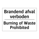 Brandend afval verboden - Burning of Waste Prohibited