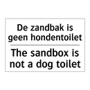De zandbak is geen hondentoilet/.../ - The sandbox is not a dog toilet/.../