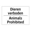 Dieren verboden - Animals Prohibited