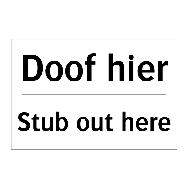 Doof hier - Stub out here