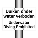 Duiken onder water verboden - Underwater Diving Prohibited