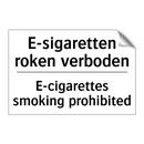 E-sigaretten roken verboden - E-cigarettes smoking prohibited/.../