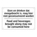Eten en drinken dat meegebracht /.../ - Food and beverages brought along /.../