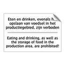 Eten en drinken, evenals het opslaan /.../ - Eating and drinking, as well as /.../