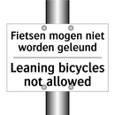 Fietsen mogen niet worden geleund/.../ - Leaning bicycles not allowed