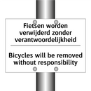 Fietsen worden verwijderd zonder /.../ - Bicycles will be removed without /.../