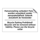 Fietsenstalling verboden! Fietsen /.../ - Bicycle Parking Prohibited! Bicycles /.../