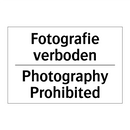 Fotografie verboden - Photography Prohibited