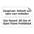 Gasgevaar: Gebruik van open vuur /.../ - Gas Hazard: All Use of Open Flame /.../
