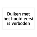 Duiken met het hoofd eerst is verboden & Duiken met het hoofd eerst is verboden