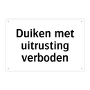 Duiken met uitrusting verboden & Duiken met uitrusting verboden & Duiken met uitrusting verboden