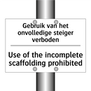 Gebruik van het onvolledige steiger /.../ - Use of the incomplete scaffolding /.../