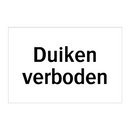 Duiken verboden & Duiken verboden & Duiken verboden & Duiken verboden & Duiken verboden
