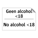 Geen alcohol <18 - No alcohol <18