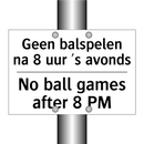 Geen balspelen na 8 uur 's avonds/.../ - No ball games after 8 PM