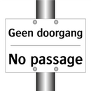 Geen doorgang - No passage