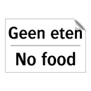 Geen eten - No food