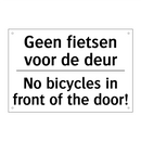 Geen fietsen voor de deur - No bicycles in front of the door!/.../