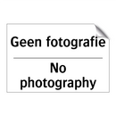 Geen fotografie - No photography