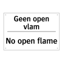 Geen open vlam - No open flame