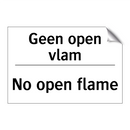 Geen open vlam - No open flame