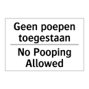 Geen poepen toegestaan - No Pooping Allowed