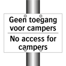 Geen toegang voor campers - No access for campers