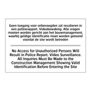 Geen toegang voor onbevoegden /.../ - No Access for Unauthorized Persons /.../