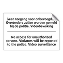Geen toegang voor onbevoegden. /.../ - No access for unauthorized persons. /.../