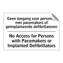 Geen toegang voor personen met /.../ - No Access for Persons with Pacemakers /.../